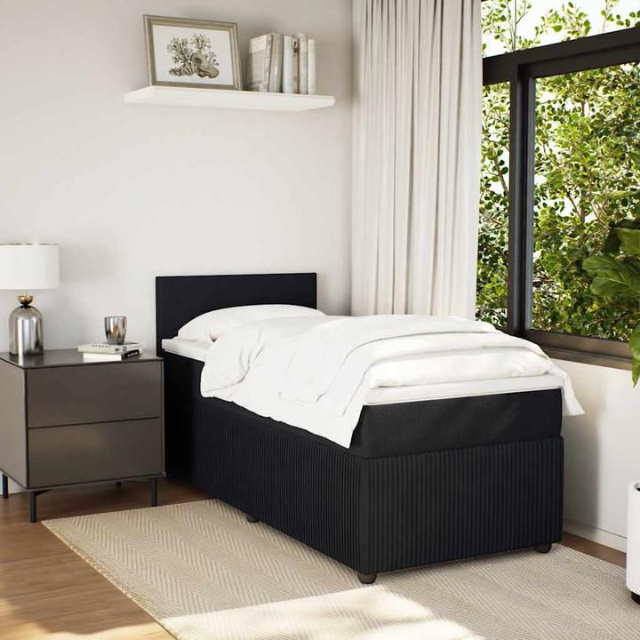 Produktbild vidaXL Bo x springbett mit Matratze 200 x 200 cm Samt (200 x 200 cm)