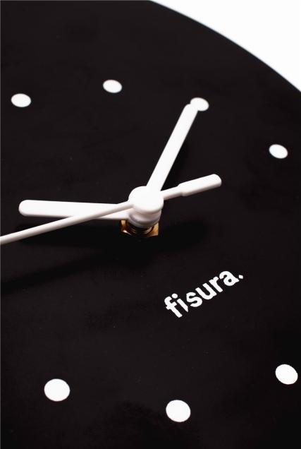 Actual product image Fisura CAT CLOCK - black