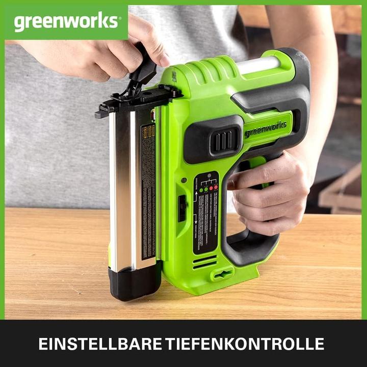 Actual product image Greenworks 24V GD24BN Nailer