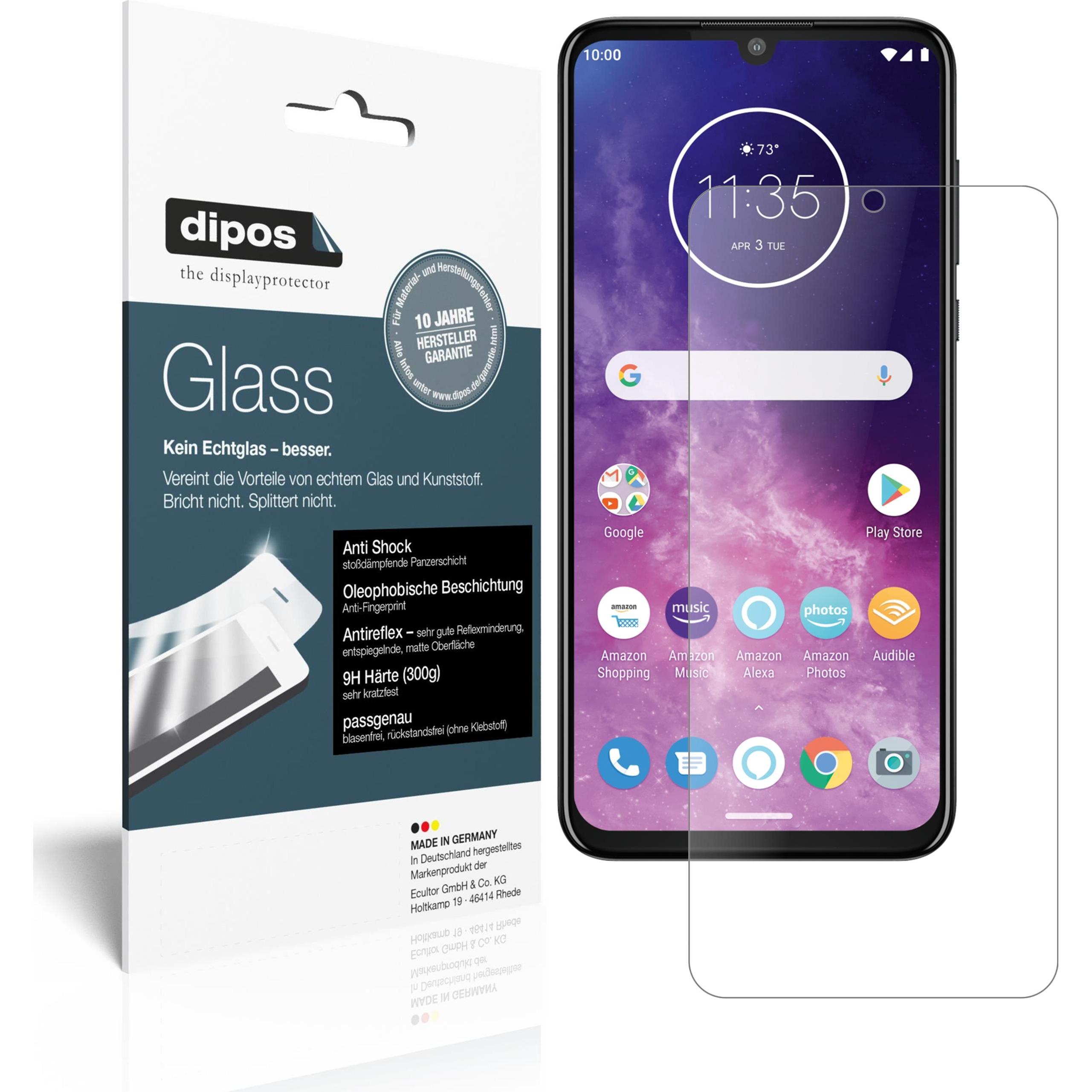 Dipos Displayschutz Anti-Shock (2 Stück, Motorola One Zoom), Smartphone Schutzfolie, Transparent