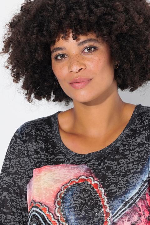 Produktbild Angel of Style T-Shirt, A-Linie, Totenkopf-Print, Langarm (44)