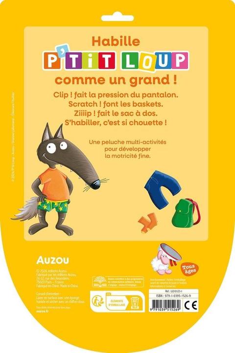 Produktbild Auzou France P'tit Loup : ma peluche à habiller (Französisch, Lallemand Orianne, Thuillier Eléonore, 2024)