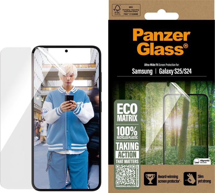 Produktbild PanzerGlass ® ECO MATRIX Displayschutz Samsung Galaxy S 2025 | Ultra-Wide Fit (1 Stk., Samsung Galaxy S25)