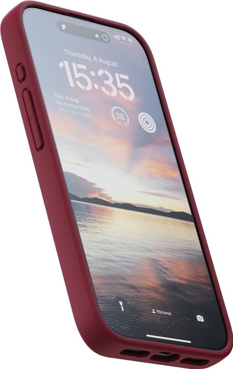 Image du produit Njord Suede MagSafe Case for iPhone 15 Pro, Rouge (Apple iPhone 15 Pro)