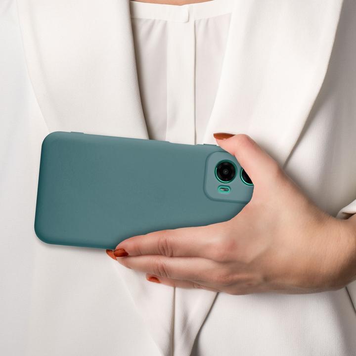 Actual product image Cadorabo Case for Motorola Moto G45 TPU Liquid Silicone Cover