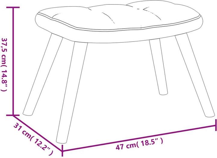 Actual product image vidaXL Schaukelstuhl mit Hocker