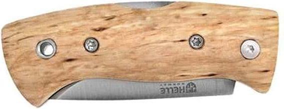 Produktbild Helle Taschenmesser Kletten, Dreilagenstahl, Maserbirke, Back Lock (5.50 cm)