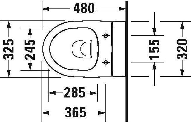 Image du produit Duravit WC suspendu DURASTYLE BASIC RIMLESS profond, pour enfants, 325x480mm blanc