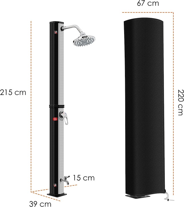 Immagine prodotto Kesser Doccia solare nera / argento