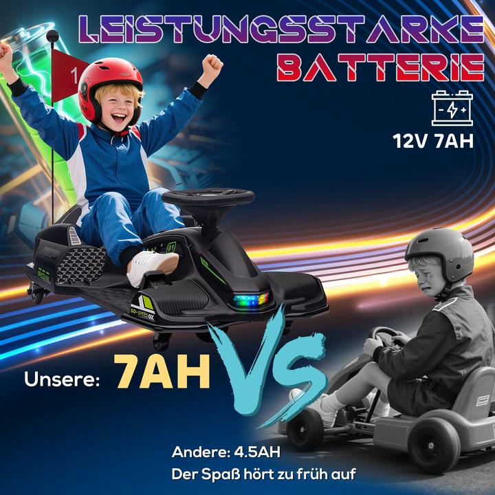 Actual product image Homcom Kinder Elektro Gokart Kunststoff, Metall Schwarz