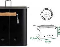 Actual product image La Dehesa rectangular portable barbecue with handles c