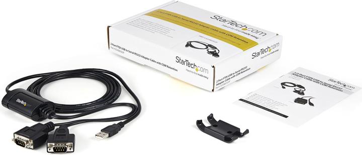 Produktbild StarTech 2 Port USB To Serial Cable (2.13 m, USB 2.0)