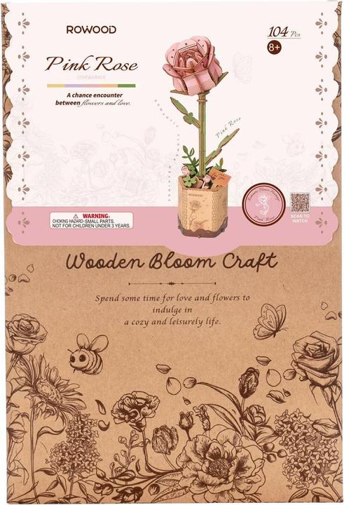 Actual product image Robotime TW041 - Pink Rose