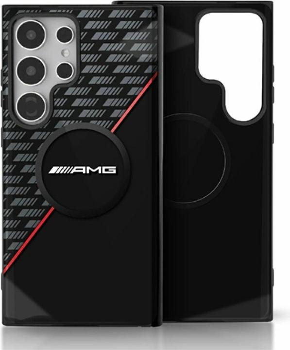 Actual product image Mercedes AMG Double Layer Rhombs MagSafe Case for Samsung Galaxy S25 Ultra - Black/Red (Samsung Galaxy S25 Ultra)