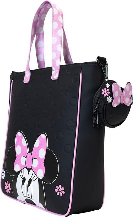 Actual product image Loungefly Disney by Crossbody with Coin Bag Minnie Floral Rock the Dots