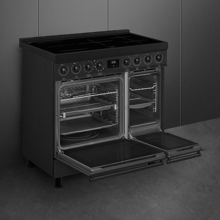 Produktbild Smeg Classici Sinfonia Inductiefornuis C92IPN2, 90cm mat zwart
