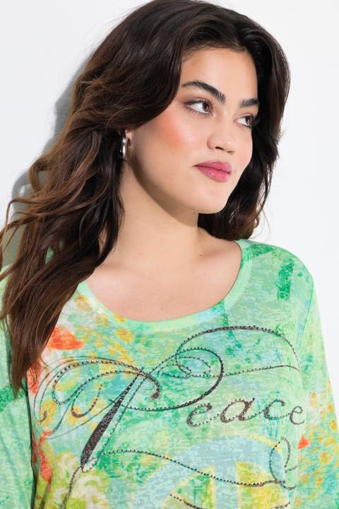 Produktbild Angel of Style T-Shirt, Peace-Schriftzug, 3/4-Ärmel (50)
