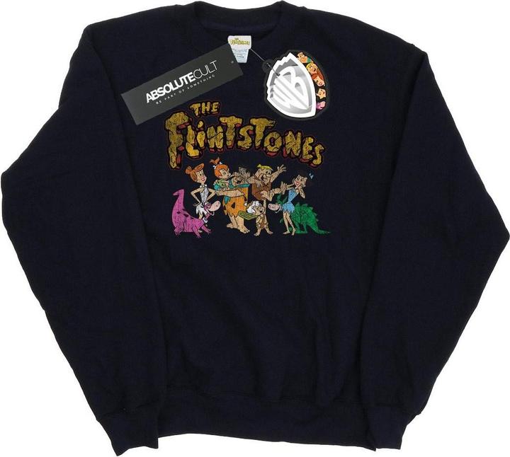 Actual product image The Flintstones Womens/Ladies Group Distressed Sweatshirt (XL)
