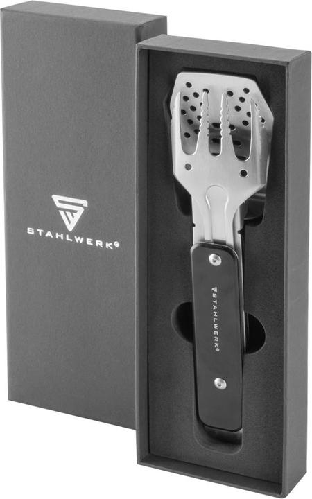 Immagine prodotto Stahlwerk Set di strumenti per grigliate BBQ con pinze per grigliate Forchetta per grigliate Giratore per