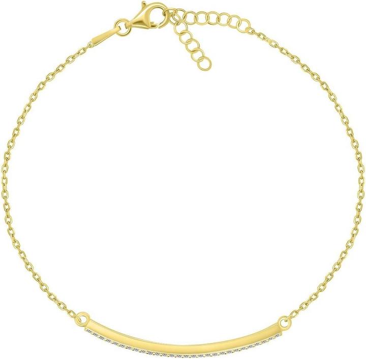 Produktbild Brilio Silver - Elegant gold-plated bracelet with zircons BRC133Y