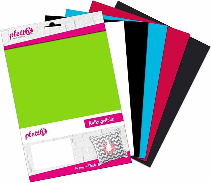 Produktbild PlottiX PremiumFlock Bundle 1 20cm x 30cm (6 Folien)