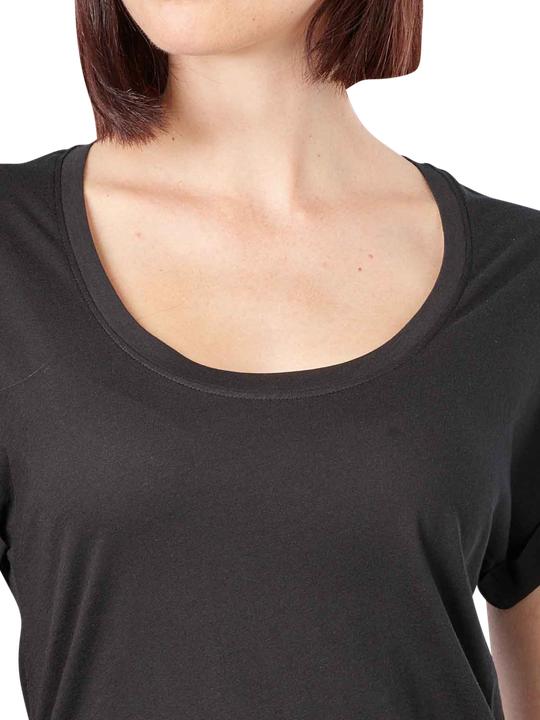 Actual product image Marc O'Polo Deep Round Neck T-Shirt Short Sleeve Black (XS)