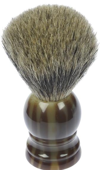 Actual product image Shaving brush, pure badger, Havana handle, ring Ø 22mm, in gift box (Shaving brush)