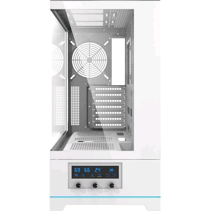 Thumbnail - Darkflash Tech Darkflash DY451 computer case without fans (white) (ATX, mATX, ITX), PC Gehäuse, Weiss