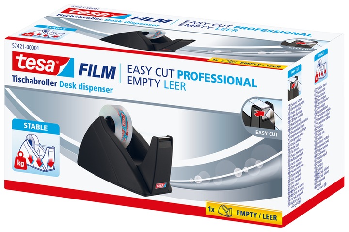 Produktbild tesa tesafilm EASY CUT Tischabroller - Klebeband-Spender für Rollen bis 33 m x 19 mm