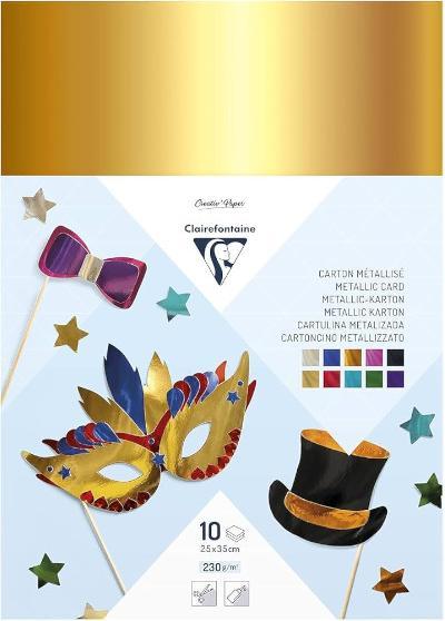 Produktbild Clairefontaine Karton Metallic 10 Farben (230 g/m², 10x)