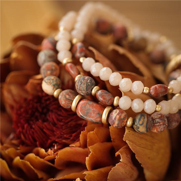 Actual product image Andreani Bracelet with genuine leopard jasper (8 cm, Stones)