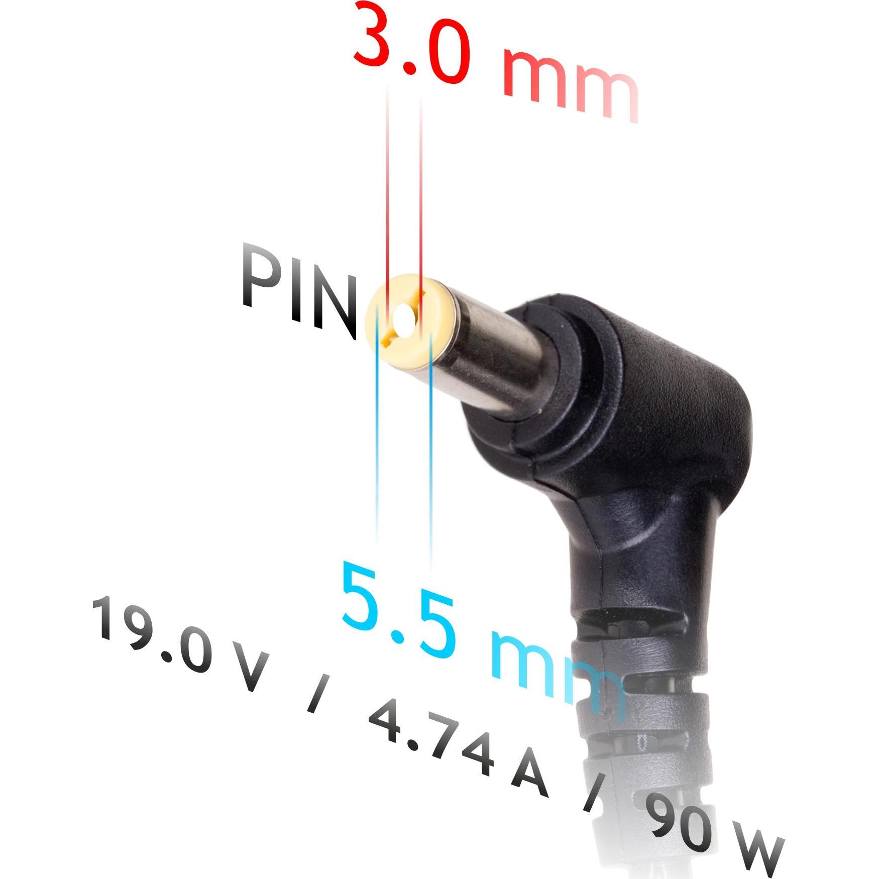 Thumbnail - Akyga AK-ND-27 - Notebook - Indoor - 100-250 V - 55 +/- 5 Hz - 90 W - 19 V (90 W), Notebook Netzteil, Schwarz