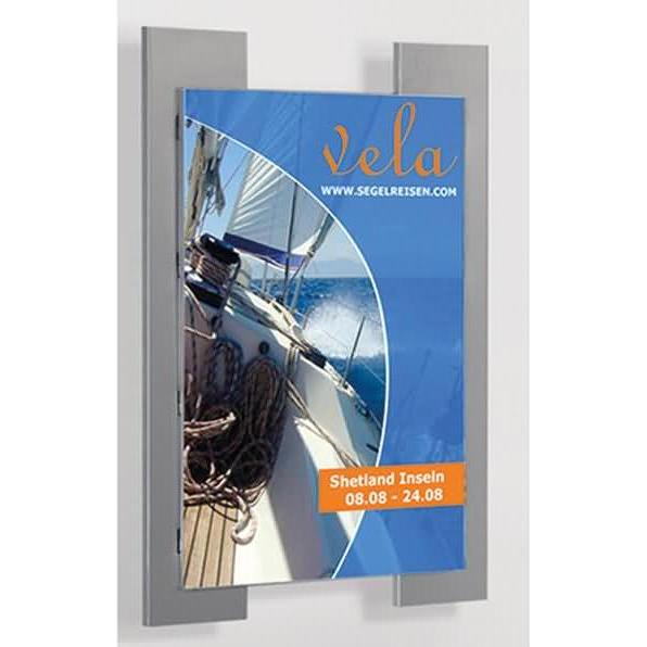 Kerkmann, Prospektständer, 3 Plakathalter Look alu DIN A4 (A4)