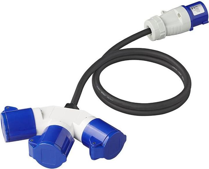 Actual product image ProPlus CEE 3-way distributor 16A 150cm 3x2,5mm² (DC connector)