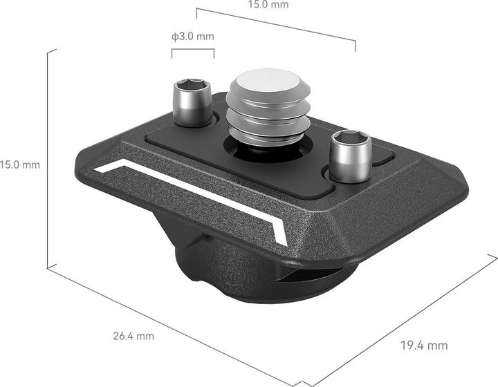 Actual product image SmallRig Drop-in HawkLock mini Universal Quick Release Top Mount Plate 3730C (Quick coupling plate)