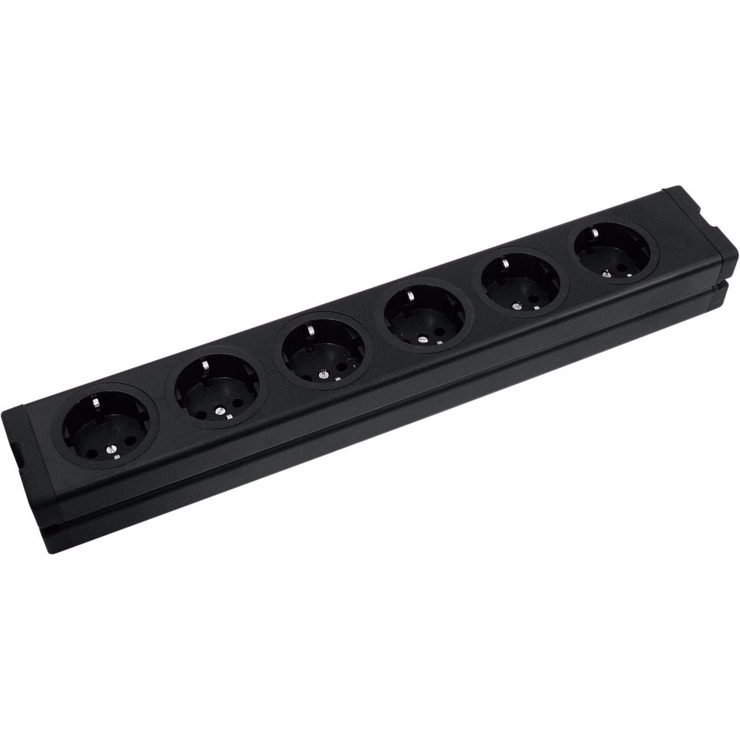 Eurolite, Steckdosenleiste, Steckdosenleiste 6-fach ALU sw (6 x)