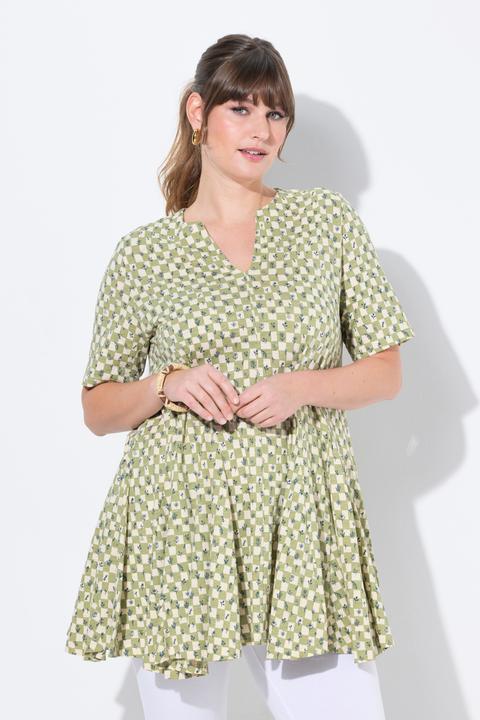 Immagine prodotto Ulla Popken t-shirt, scollo tunica, manica corta, cotone biologico (42, 44)
