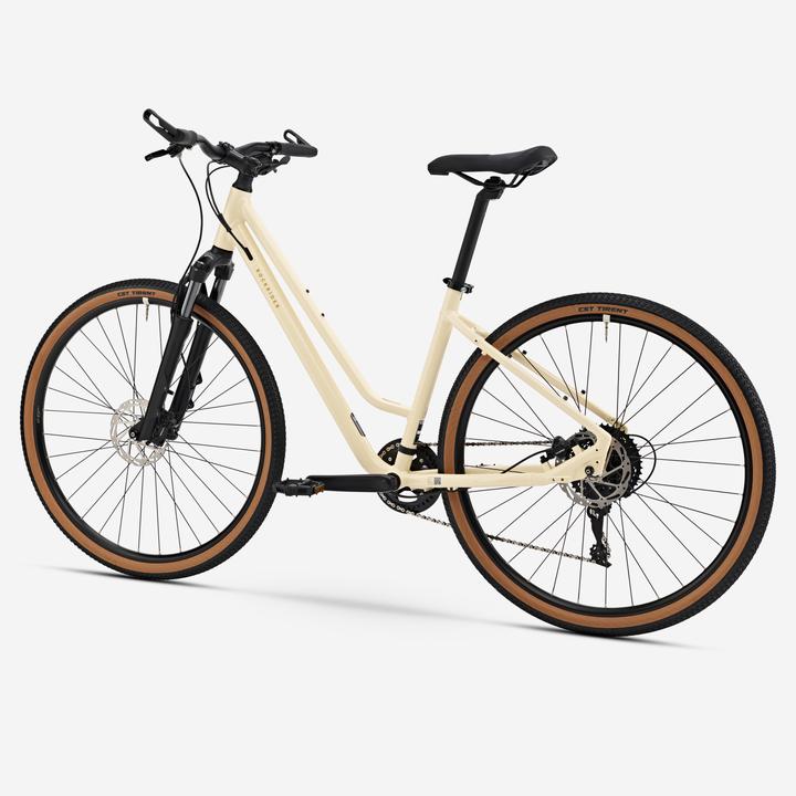 Btwin Vélo tout chemin cadre bas, ACTV 500 jaune