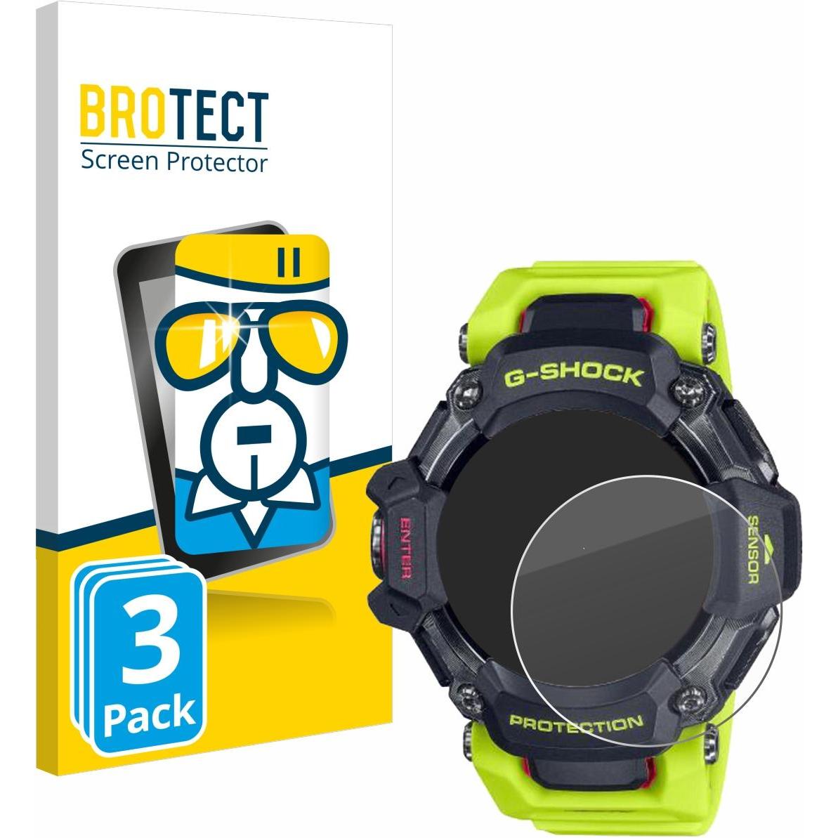 BROTECT Panzerglas Hartglas Displayschutz, Smartwatch Schutzfolie, Transparent