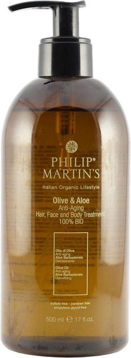 Image du produit Philip Martin's Olive & Aloe Traitement anti-âge cheveux, visage et corps % Bio (500 ml)