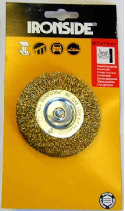 Ironside Scheibenbürste verm100mm 0,3mm gewellt, 6mm-Schaft