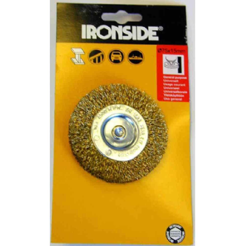 Thumbnail - Ironside, Schleifmittel, Scheibenbürste verm100mm 0,3mm gewellt, 6mm-Schaft