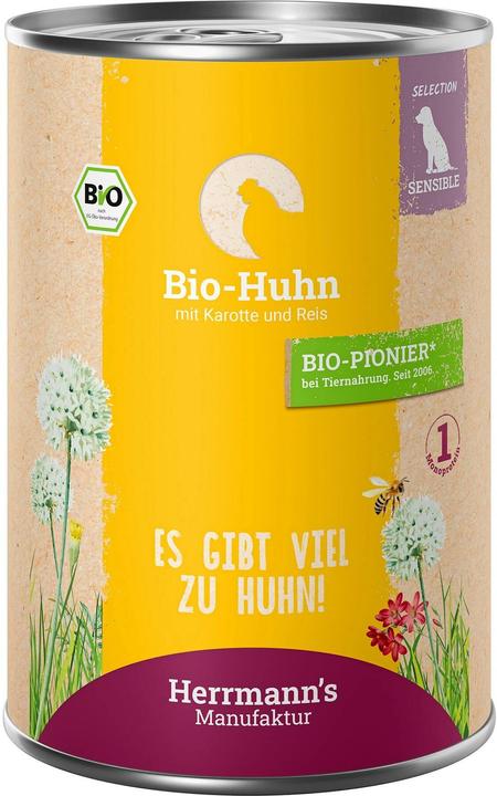 Actual product image Herrmanns Huhn mit Karotte und Reis (Adult, 6 pcs., 400 g)