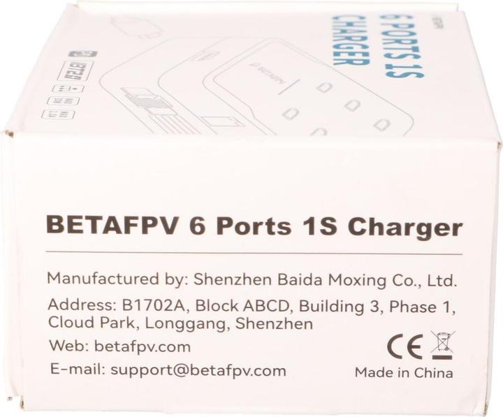 Actual product image BetaFPV 6-port 1S charger | charger + power supply unit | for drone batteries