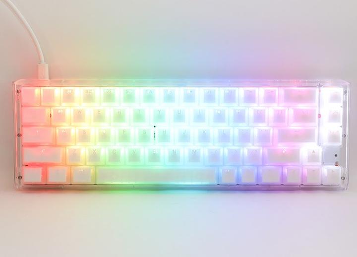 Produktbild Ducky One 3 Aura White SF Gaming Tastatur, RGB LED - MX-Silent-Red (DE, Kabelgebunden)