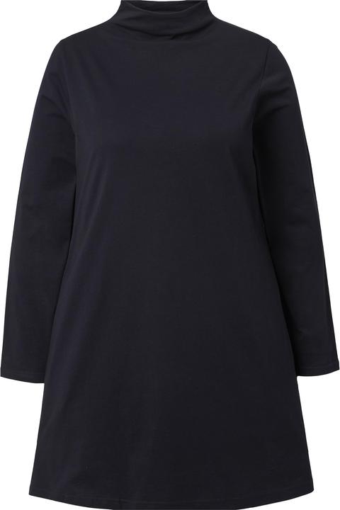 Image du produit Ulla Popken T-shirt long avec poches, manches longues et col montant, coupe évasée (54)