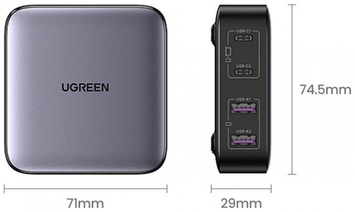 Produktbild Ugreen Nexode Desktop (65 W, 4 Ports)