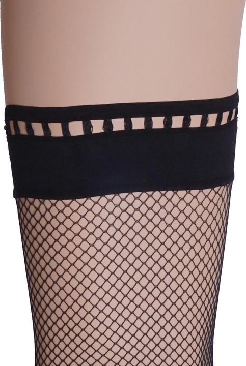 Actual product image Levee Fishnet stockings with cord, colour 399 black, size 52-54 (52 - 54)