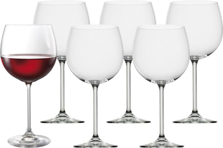 Actual product image Bohemia Burgundy goblets Natalie (57 cl, 6 Glasses, Red wine glasses)