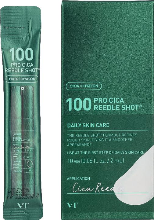 Actual product image VT Cosmetics 100 Pro Cica Reedle Shot 2ml X 10 Pieces (20 ml)